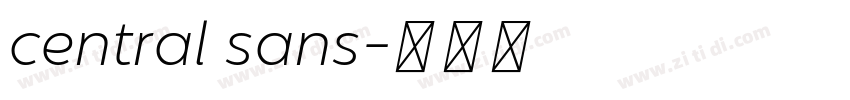 central sans字体转换